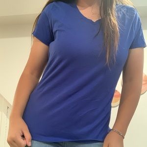 Blue v neck t shirt